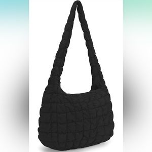 Quilted lightweight puffer tote bag